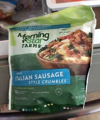 Italian Sausage Style Veggie Crumbles
