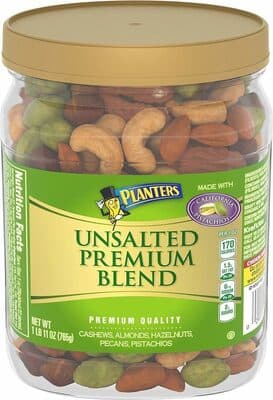 Unsalted Premium Blend Cashews, Almonds, Hazelnuts, Pecans, Pistachios