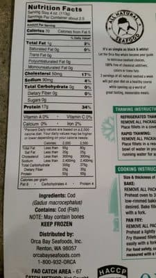 Wild Caught Skinless & Boneless Alaska Cod Fillets