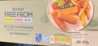 Deliciously Freefrom Cod Fish Fingers