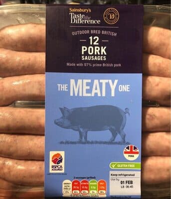 Sainsburys Taste The Difference Outdoor Bred Pork Sausages