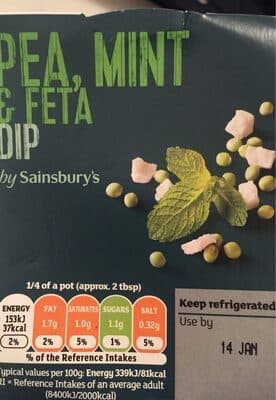 Pea, mint, feta