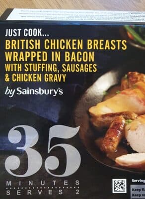 Sainsbury's British Chicken Breasts Wrapped in Bacon