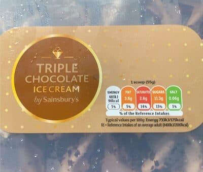 Triple choc ice cream