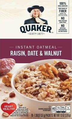 Raisin, Date & Walnut Instant Oatmeal