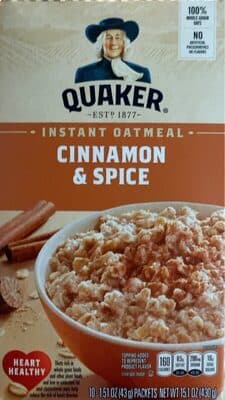 Cinnamon & Spice Instant Oatmeal