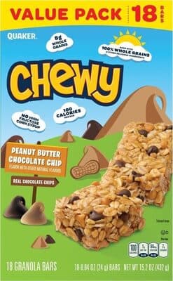 Peanut Butter Chocolate Chip Flavor Granola Bars