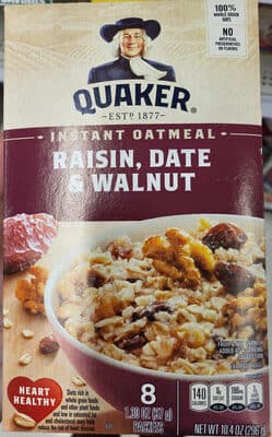 Quaker Instant Oatmeal Raisin, Date, & Walnut