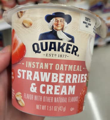 Strawberries & Cream Flavor Instant Oatmeal