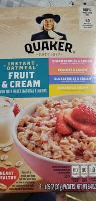 Instant Oatmeal Fruit and Cream