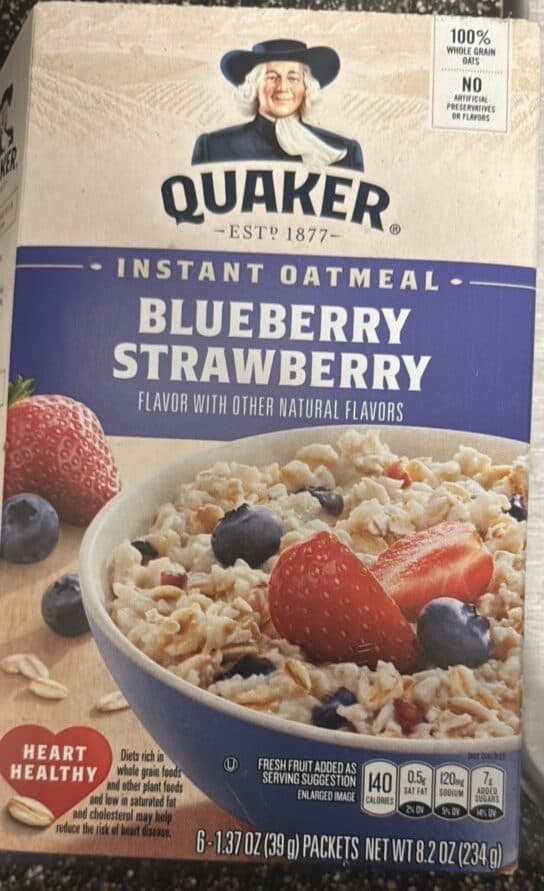 Blueberry Strawberry Flavor Instant Oatmeal