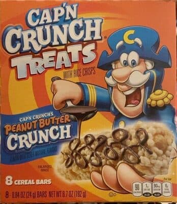 Peanut Butter Crunch Treats with Rice Crisps Cereal Bars