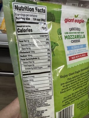 Mozzarella Low-Moisture Part-Skim Shredded Cheese