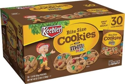 Bite Size Cookies Made with Milk Chocolate M&M's Minis