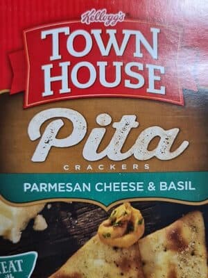 Parmesan Cheese & Basil Pita Oven Baked Crackers