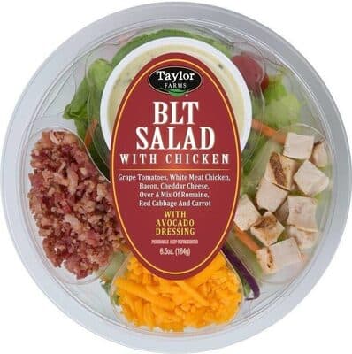 BLT Salad With Chicken, Avocado Dressing