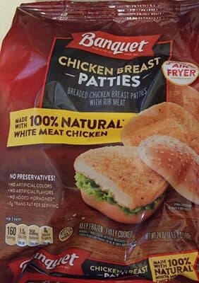 Breaded Chicken Breast Patties With Rib Meat