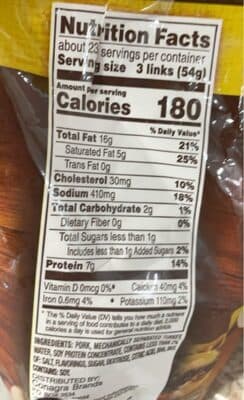 Original Fully Cooked Sausage Links