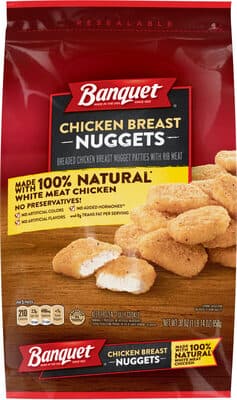 Breaded Chicken Breast Nugget Patties With Rib Meat