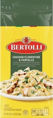 Farfalle With Grilled White Meat Chicken And Farm-Grown Spinach In A Rich White Wine And Parmesan Sauce, Chicken Florentine