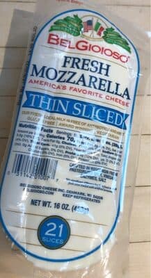 Thin Sliced Fresh Mozzarella