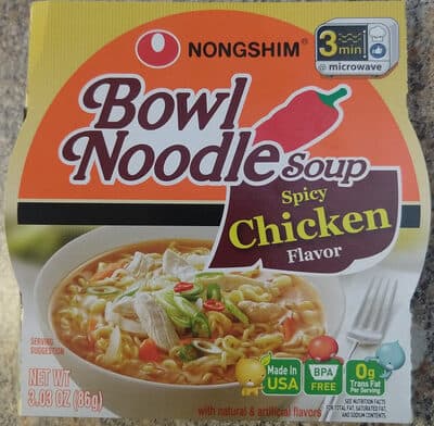 Spicy Chicken Flavor Bowl Noodle Soup