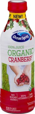 100% Organic Juice, Cranberry
