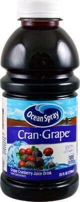 Grape Cranberry Juice Drink From Concentrate