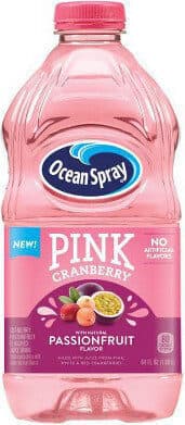 Pink Cranberry Passionfruit Flavored Juice Drink From Concentrate