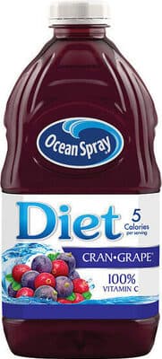 Grape Cranberry Juice Drink From Concentrate
