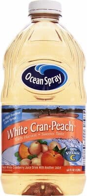 White Cran Peach Juice Drink With Another Juice