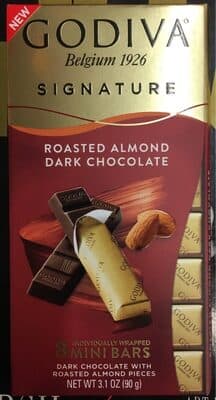 Roasted Almond Dark Chocolate Mini Bars