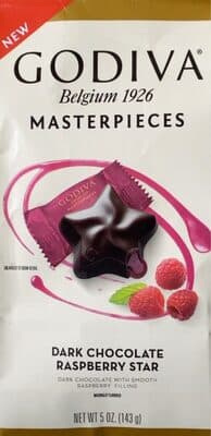 Dark Chocolate Raspberry Star Flavored Dark Chocolate With Smooth Raspberry Filling
