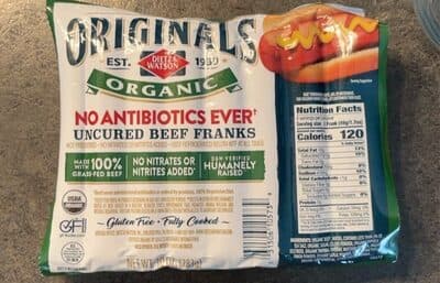 Organic Uncured Beef Franks