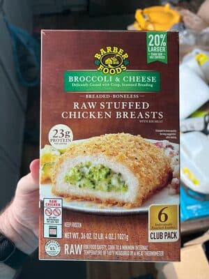 Raw stuffed chicken breast