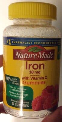 Nature Made Gummies 18 Mg Raspberry Iron