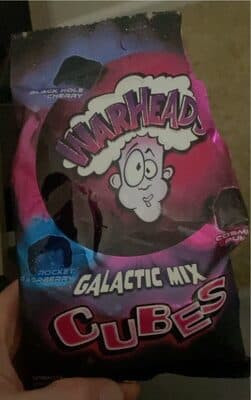 Black Hole Cherry, Rocket Raspberry, Cosmic Punch Flavored Galactic Mix Cubes Chewy Candy