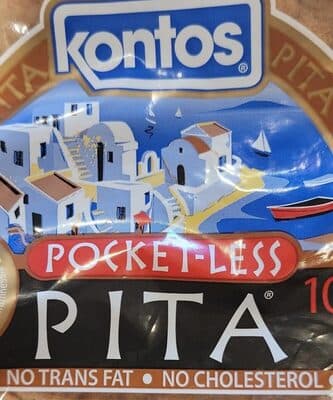 Whole wheat pocket less pita