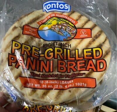 Pre-grilled panini bread