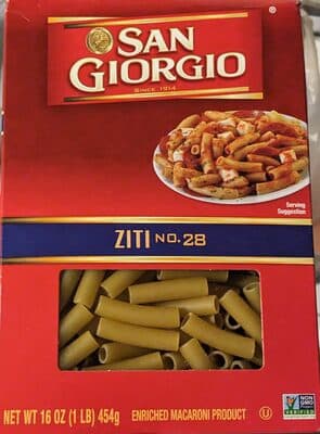 ENRICHED MACARONI PRODUCT, ZITI NO. 28