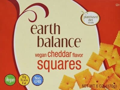 Earth Balance, Squares Snack Crackers, Vegan Cheddar
