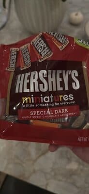 Hershey's Special Dark Miniatures Assorted Dark Chocolate Candy Bars, Individually Wrapped