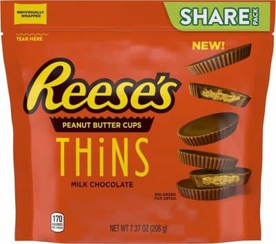 Milk Chocolate & Peanut Butter Cups Thins