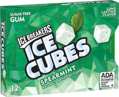 Spearmint Ice Cubes Sugar Free Gum