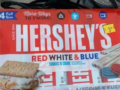 Red white and blue cookies and cream