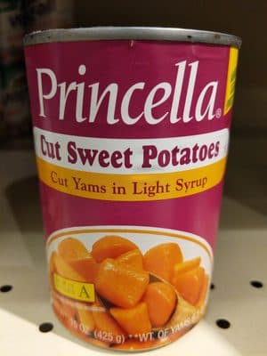 Sweet Potatoes Cut Yams in Syrup