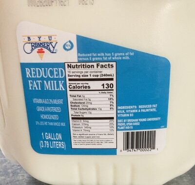 Reduced Fat Milk