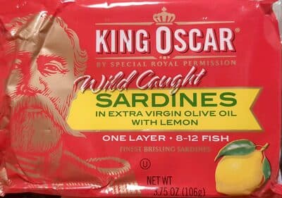 Sardines in Extra Virgin Olive Oil with Lemon