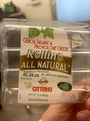 Salame and provolone roll ups