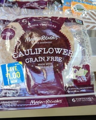 Cauliflower Grain Free tortilla